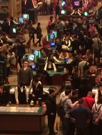Casino heaving with gamblers at The Parisian